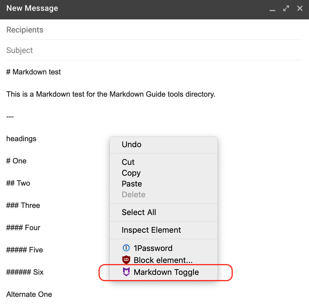 Markdown Here 在 Gmail 中使用