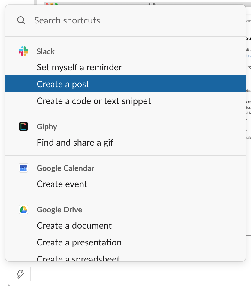 Slack 帖子界面中的 Markdown